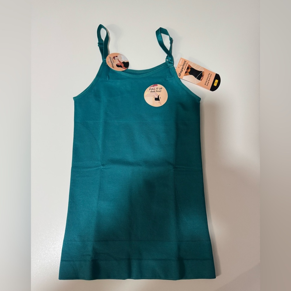 Shapermint Essentials Teal Scoop Neck Cami